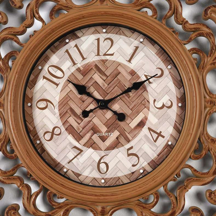 Vega Wall Clock 76.2X76.2X6.3Cm- Brown