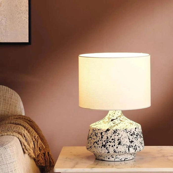 Vegan E27 Ceramic Table Lamp 30X43Cm - White/Black