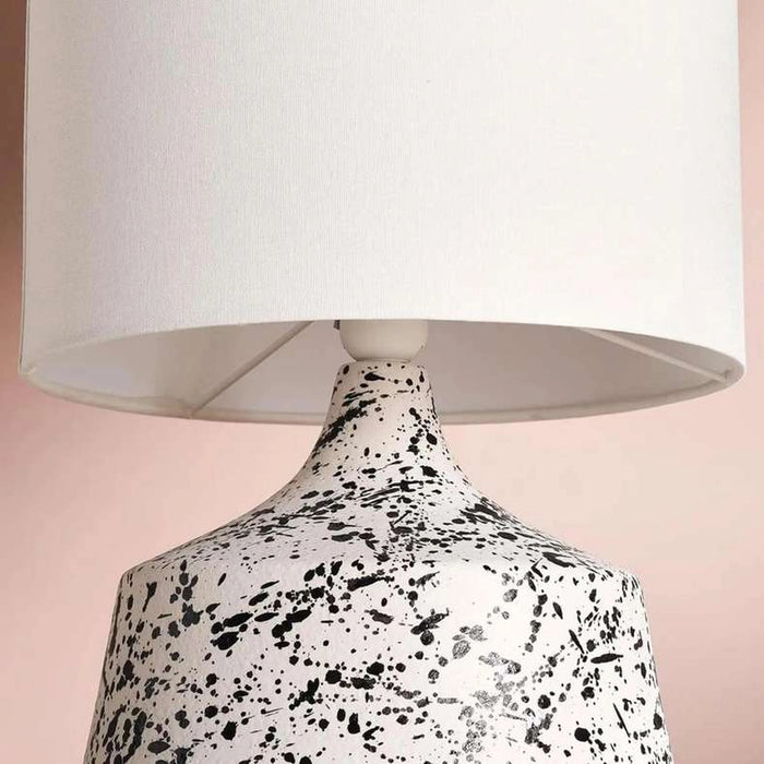 Vegan E27 Ceramic Table Lamp 30X43Cm - White/Black
