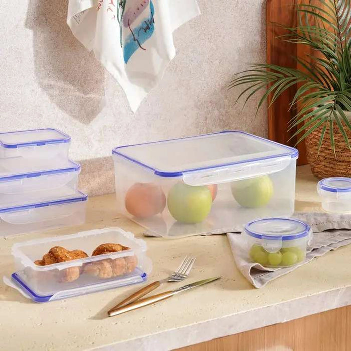 Velanto 7-Piece Lock & Lock Food Container -Clear & Blue