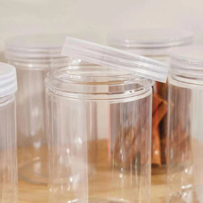 Velas 10-Piece Storage Jar 300Ml -Clear &White
