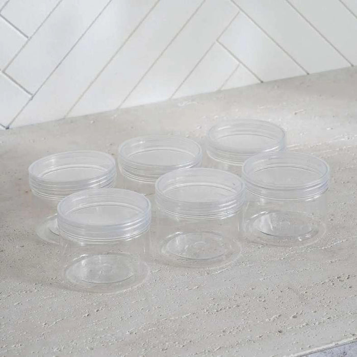 Velas 6-Piece Storage Jar 350Ml -Clear &White
