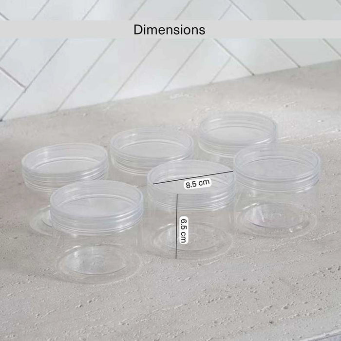 Velas 6-Piece Storage Jar 350Ml -Clear &White