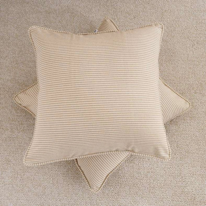 Velisha Pinstripe 2Peice Cushion Cover Set 50X50Cm - Beige