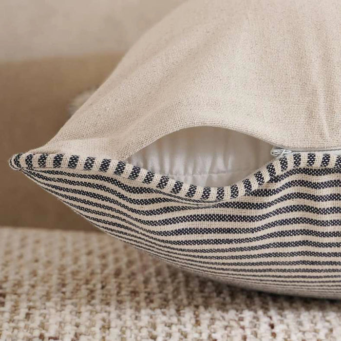 Velisha Pinstripe 2Piece Coushion Cover Set 50X50Cm - Navy