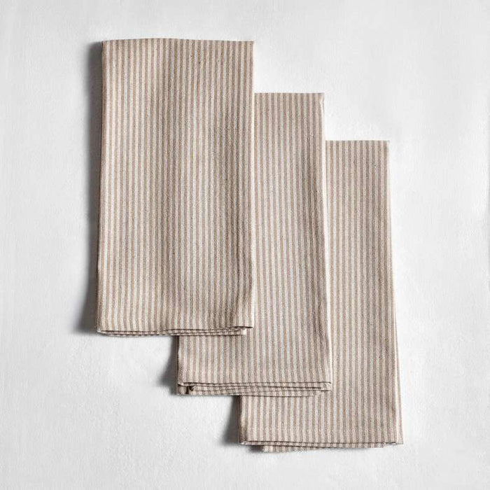 Velisha Pinstripe 3Piece Kitchen Towel Set 50X70Cm - Beige