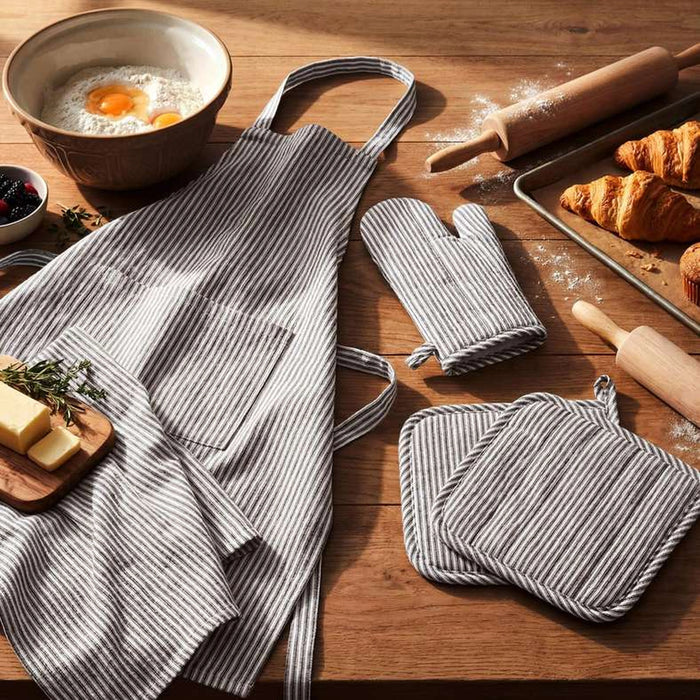 Velisha Pinstripe 3Piece Kitchen Towel Set 50X70Cm - Navy