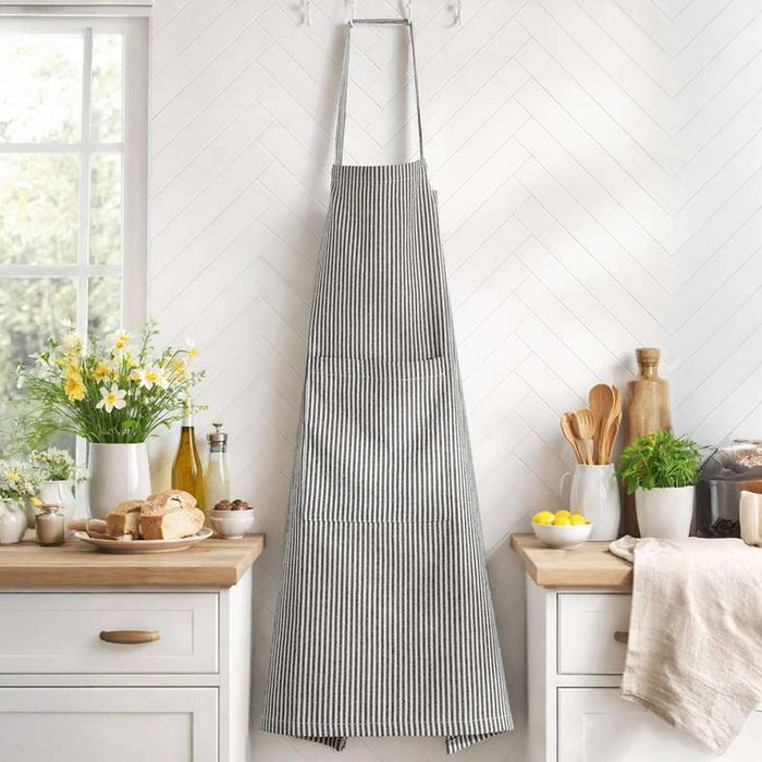 Velisha Pinstripe Apron 60X70Cm - Navy