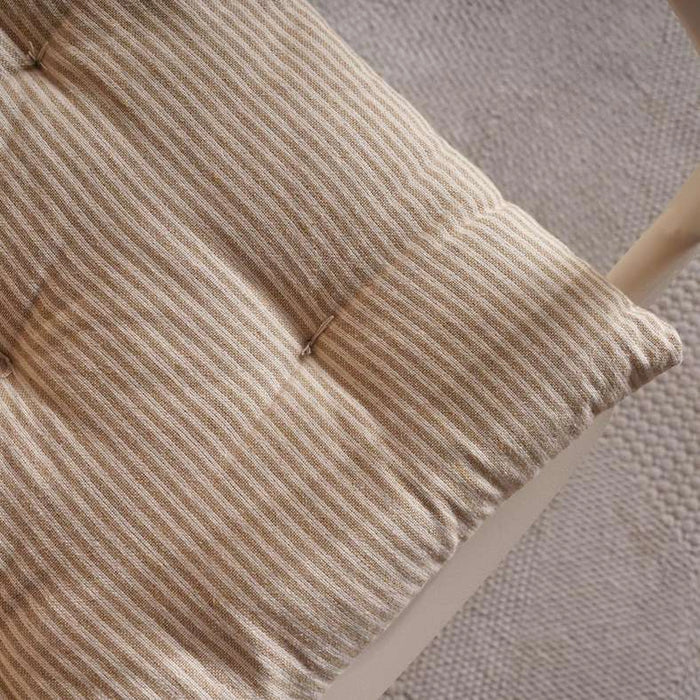 Velisha Pinstripe Chair Pad 40X40Cm - Beige
