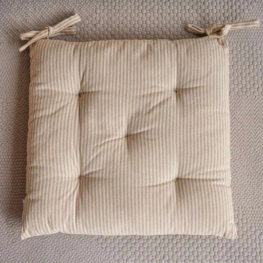Velisha Pinstripe Chair Pad 40X40Cm - Beige PAN HOME