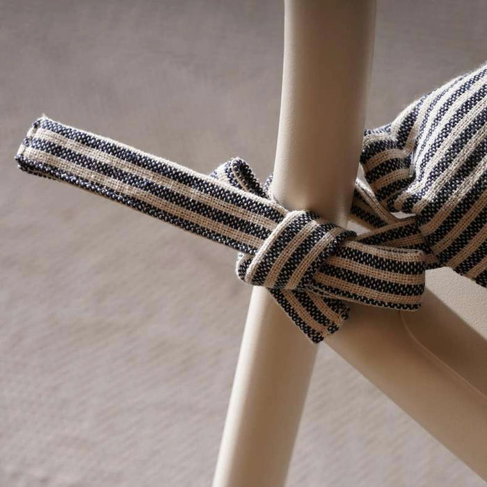 Velisha Pinstripe Chair Pad 40X40Cm - Navy