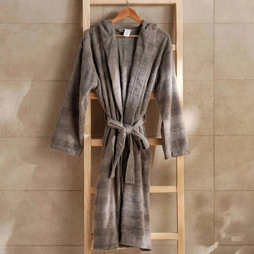 Velora Hooded Bathrobe S/M-Anthracite PAN HOME
