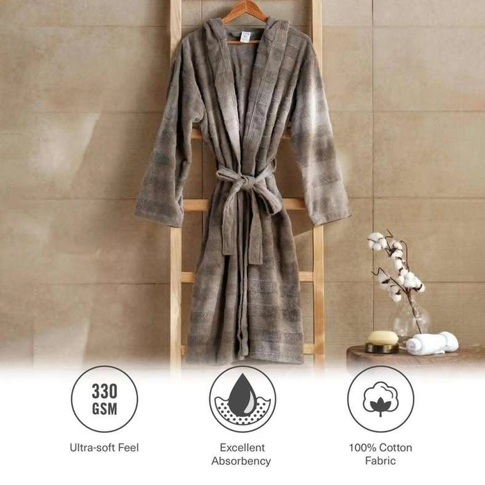 Velora Hooded Bathrobe S/M-Anthracite