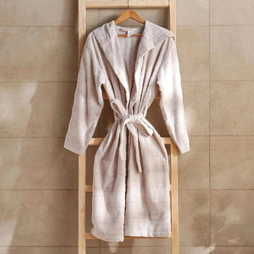 Velora Hooded Bathrobe S/M-Beige PAN HOME