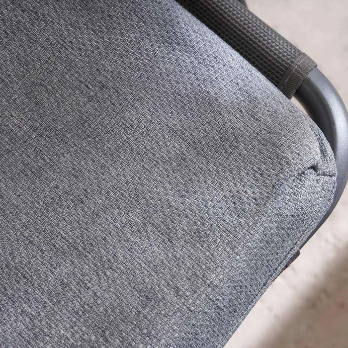 Velora Textured Water Repellant Outdoor Filled Chair Cushion 43X90X5Cm - Grey