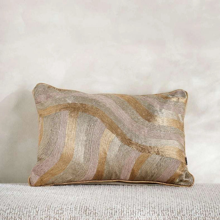 Veloura Embroidered Down Alt Filled Cushion 35X50Cm - Gold