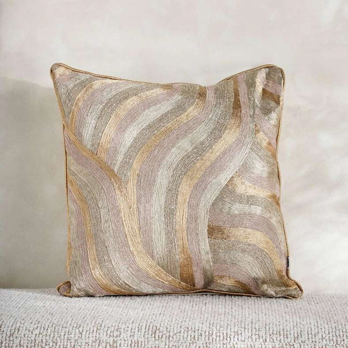 Veloura Embroidered Down Alt Filled Cushion 50X50Cm - Gold