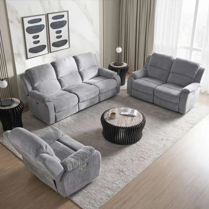 Velourvista 2 Seater Recliner Sofa - Grey