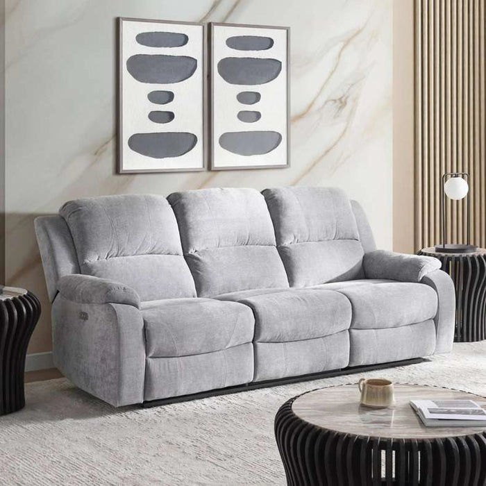 Velourvista 3 Seater Recliner Sofa - Grey