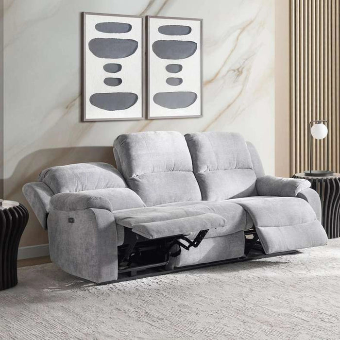 Velourvista 3 Seater Recliner Sofa - Grey