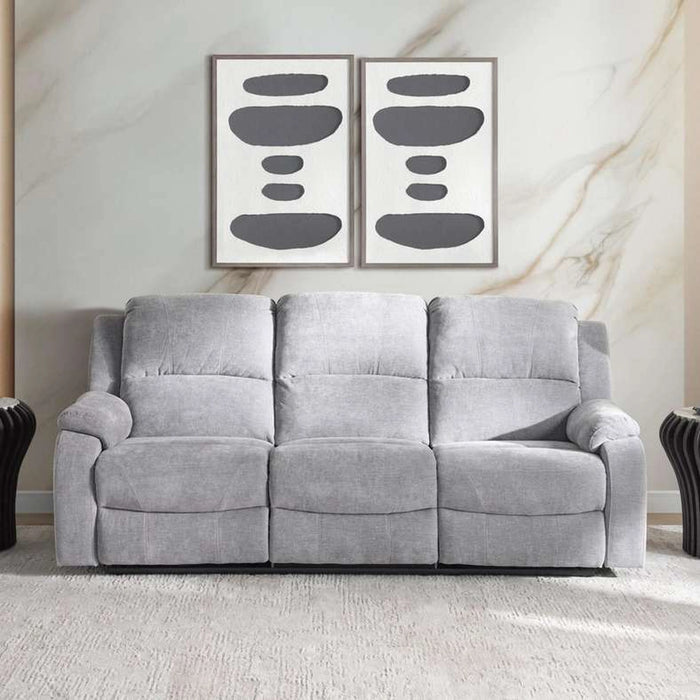 Velourvista 3 Seater Recliner Sofa - Grey