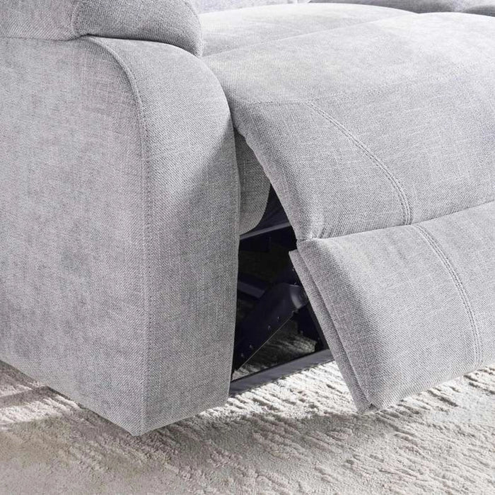 Velourvista 3 Seater Recliner Sofa - Grey