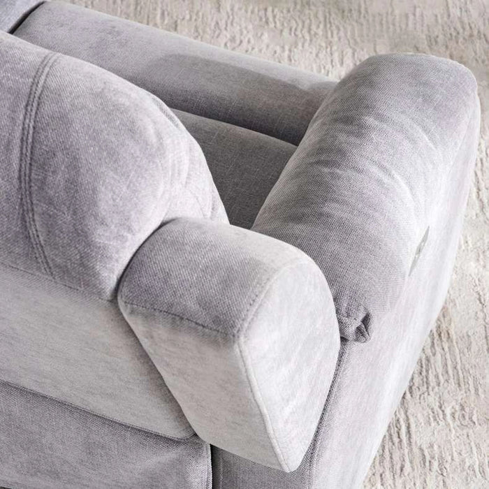 Velourvista 3 Seater Recliner Sofa - Grey