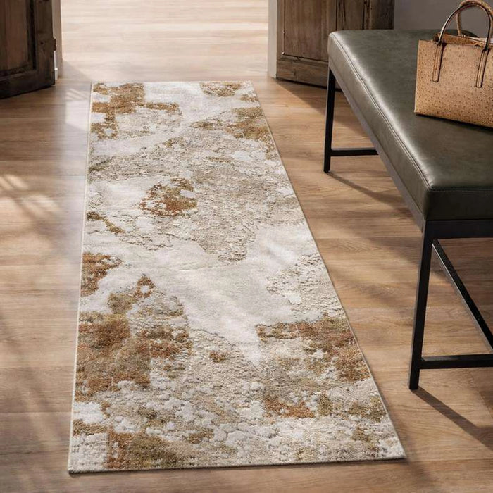 Veloz Modern Abstract Rug 80X230Cm - Brown