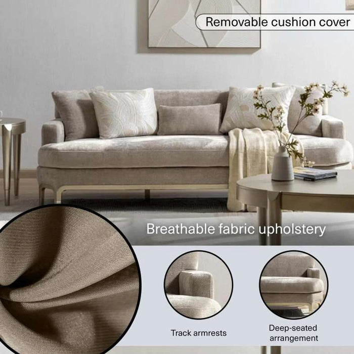 Vemon 3 Seater Sofa- Beige