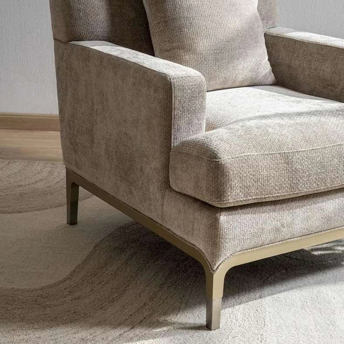Vemon Single Seater Sofa- Beige