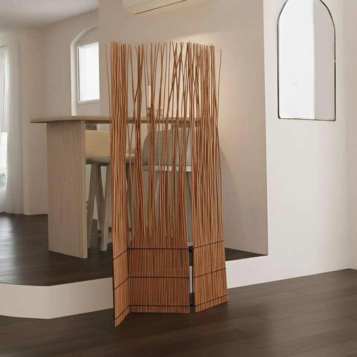 Verba 3-Panel Willow Room Divider 40X180Cm - Brown