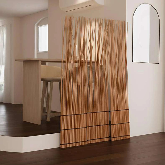 Verba 3-Panel Willow Room Divider 40X180Cm - Brown