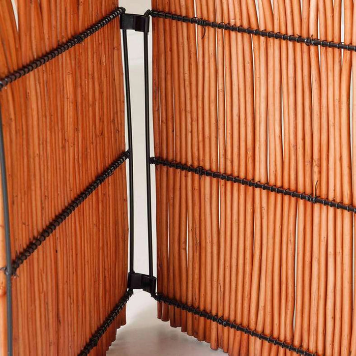 Verba 3-Panel Willow Room Divider 40X180Cm - Brown