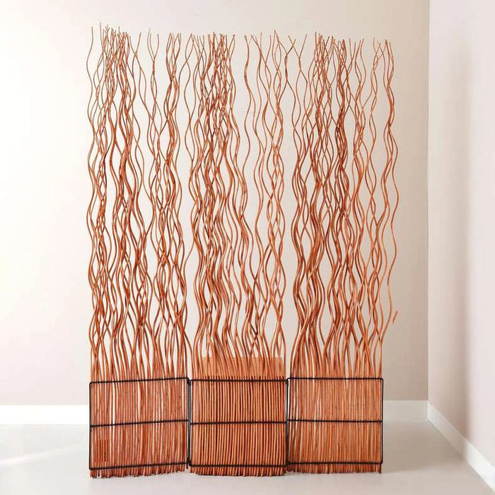Verba 3-Panel Willow Room Divider 40X180Cm - Brown