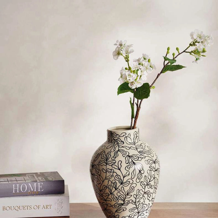 Verbena Artificial Stem Flower H88Cm - White