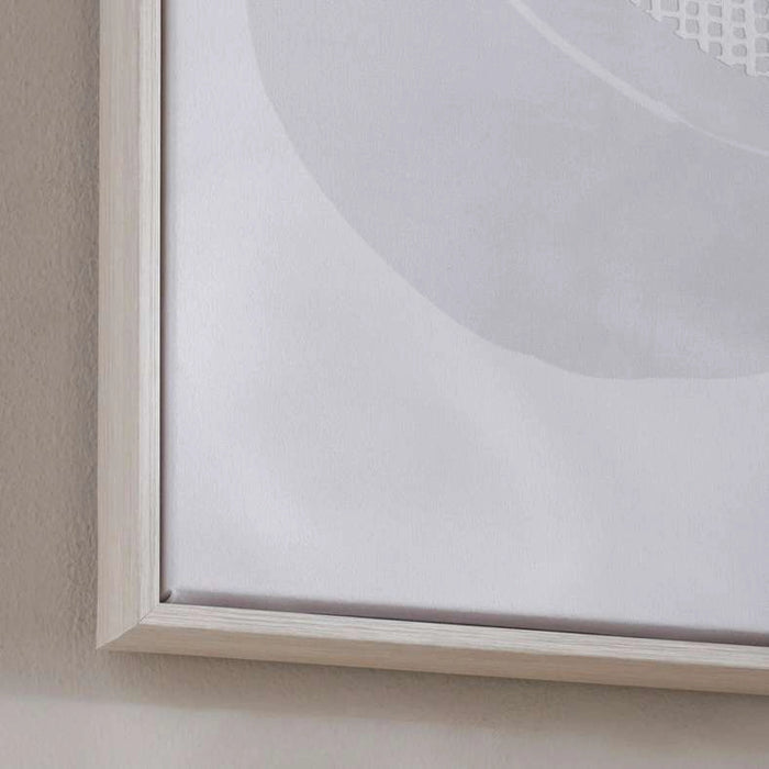 Vercetti Hand Painted Canvas Wall Art 60X50Cm - White