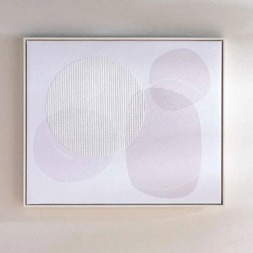 Vercetti Hand Painted Canvas Wall Art 60X50Cm - White PAN HOME