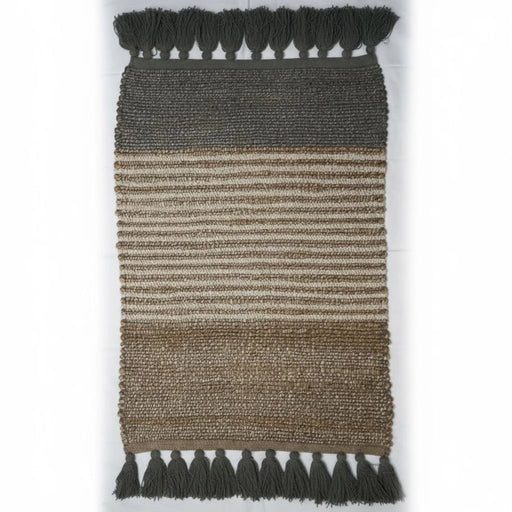 Verdan Handwoven Jute & Cotton Dhurrie 60X90Cm - Natural PAN HOME