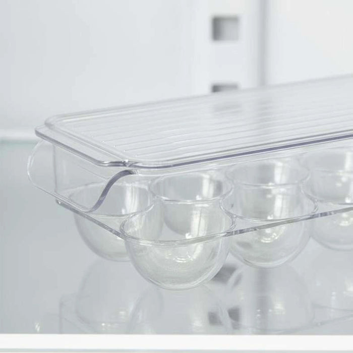 Verde 14 Slot Egg Organizer With Lid 36.5X11X7.5Cm -Clear