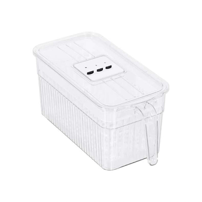 Verde Fridge Organizer With Draining Basket 29.5X13.7X13.2Cm -Clear