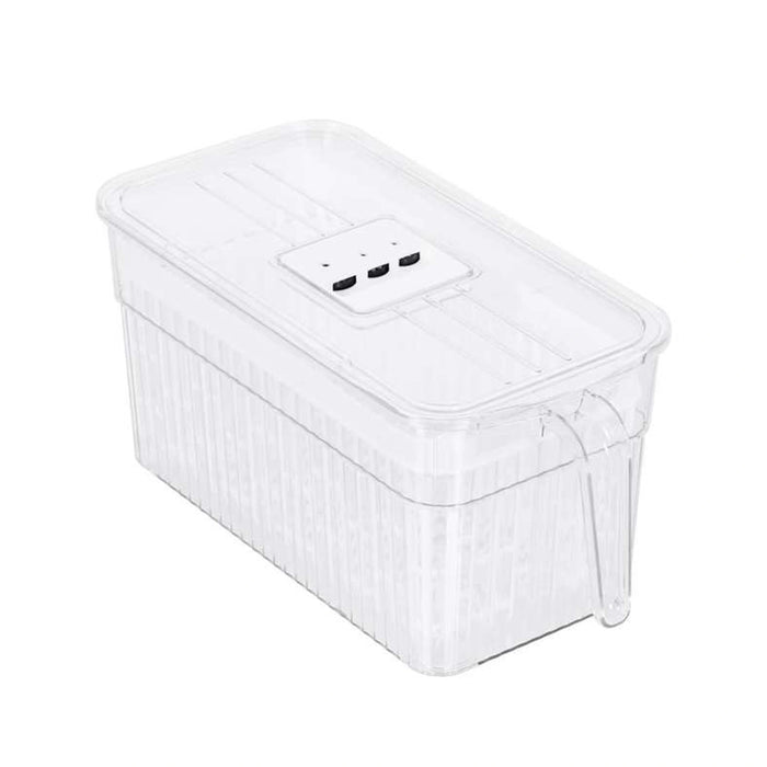 Verde Fridge Organizer With Draining Basket 31.5X15X14.2Cm -Clear