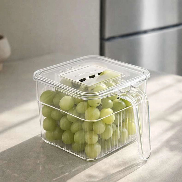 Verde Fridge Organizer With Handle 16.5X13.8X10.5Cm -Clear