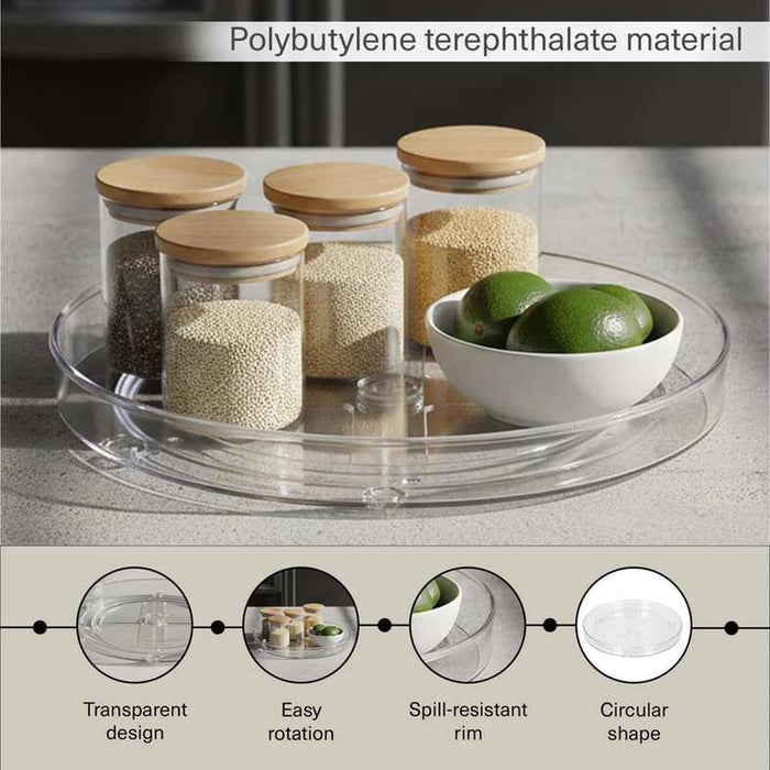 Verde Lazy Susan Fridge Organizer Dia27X4.5Cm -Clear