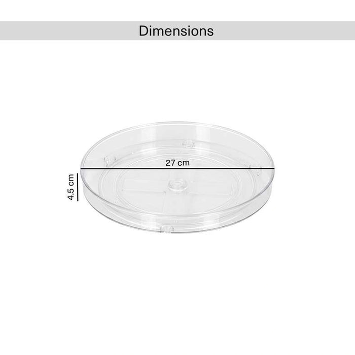 Verde Lazy Susan Fridge Organizer Dia27X4.5Cm -Clear