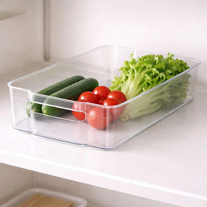 Verde Wide Fridge Organizer Bin 37.5X21.3X10Cm -Clear