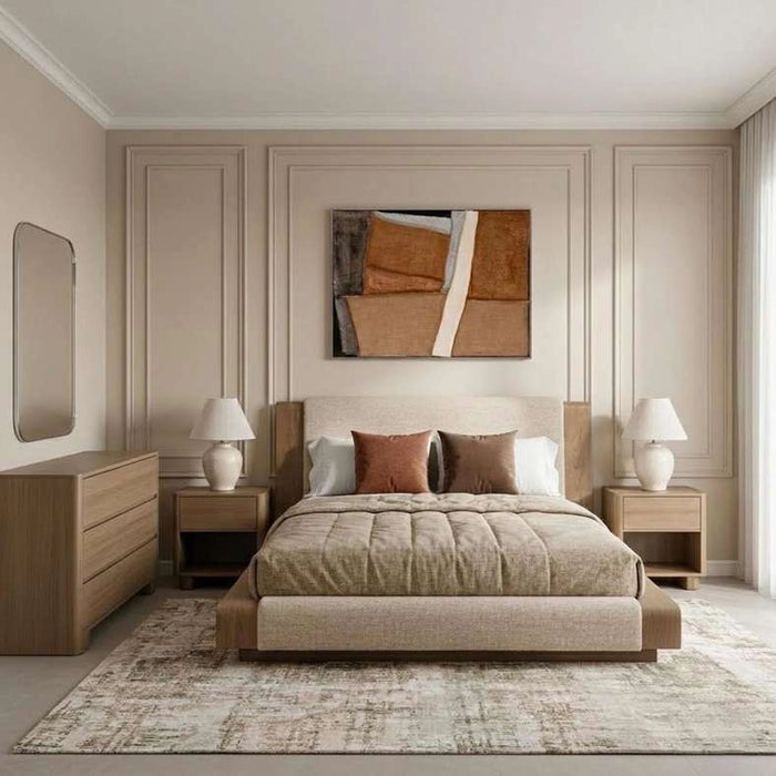 Verguay King Bed 180X200 Cm - Natural