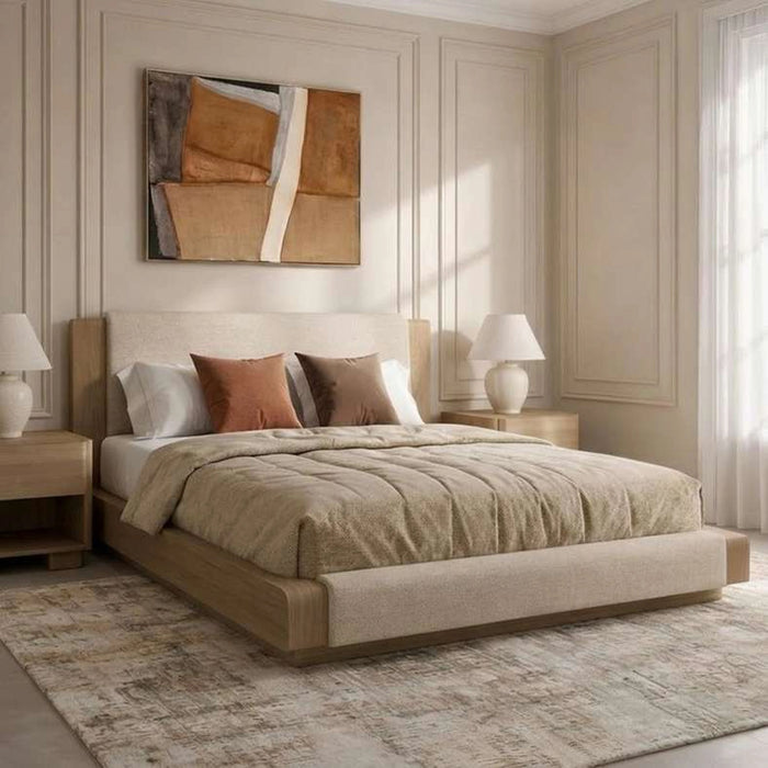 Verguay King Bed 180X200 Cm - Natural