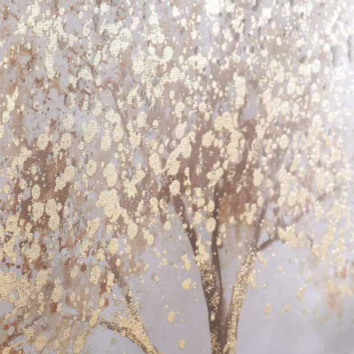 Verity Hand Painted Canvas Wall Art 60X60Cm - Beige