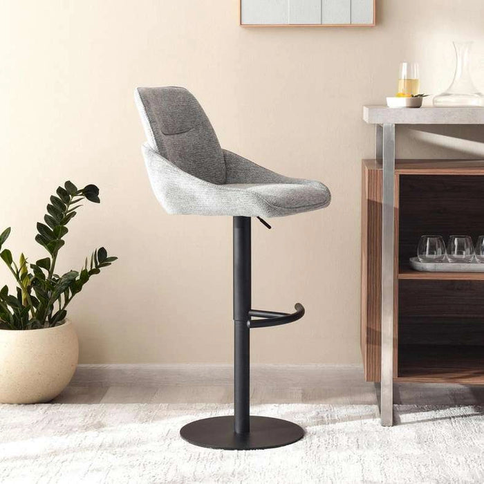 Vermont Bar Chair With Armrest - Grey Silver