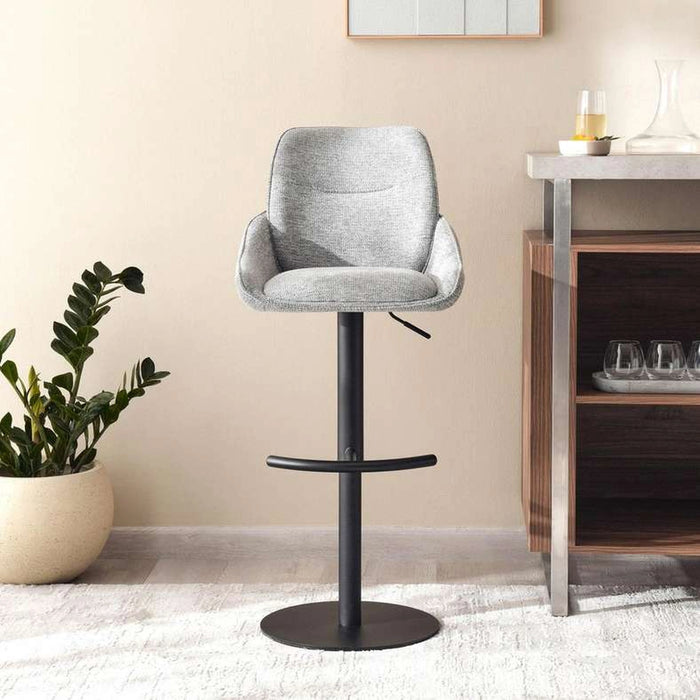 Vermont Bar Chair With Armrest - Grey Silver